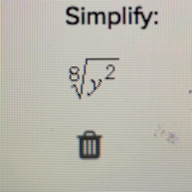 ASAP PLEASE!!! Simplify: 8 √y^2-example-1