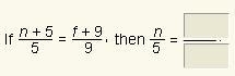 If n+5/5=f+9/9, then n/5=-example-1