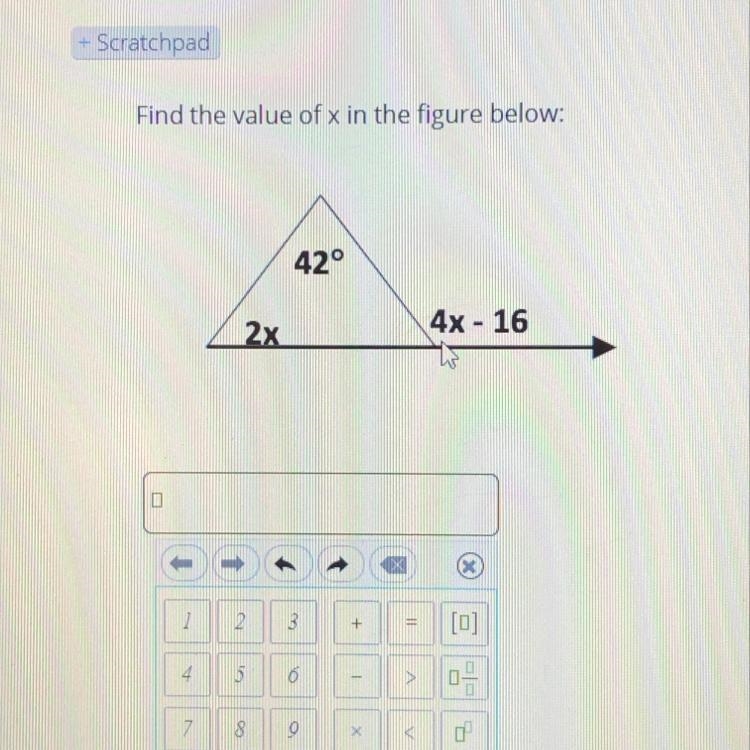 Find the value of x in the figure below-example-1