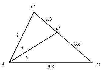 Plz find length of ac thx!-example-1