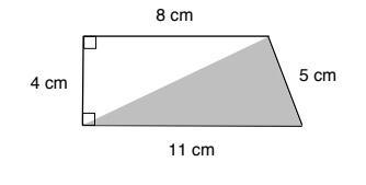 Question one: What is the area, in square centimeters, of the grey shaded section-example-1