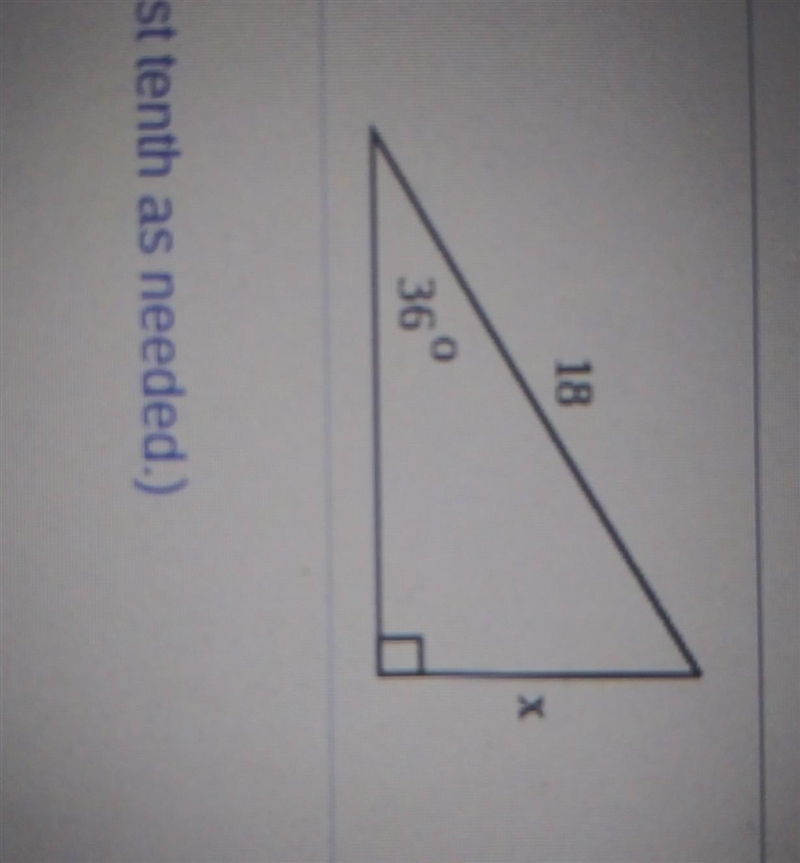 Find the value of X. Round to the nearest tenth as needed.​-example-1