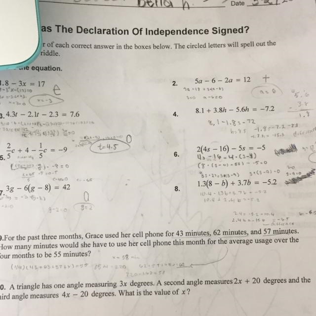 Can any one solve 10 but it looks like a zero A triangle has one angle measuring 3x-example-1