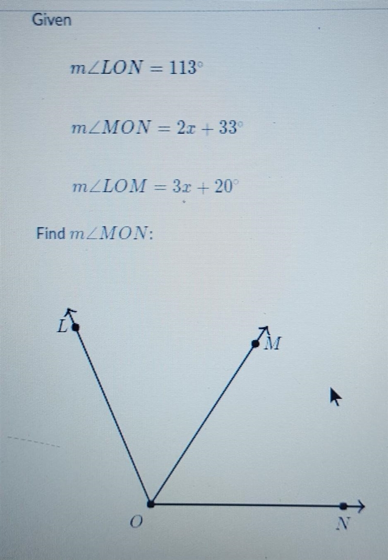 Equation practice with angle addition​-example-1