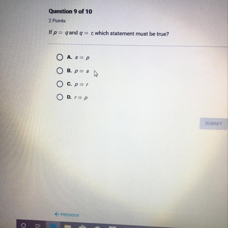 If p = qand q= which statement must be true?-example-1