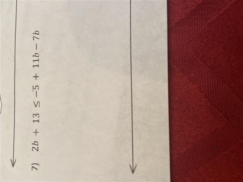 2b + 13 greater than/equal too -5 + 11b -7b-example-1