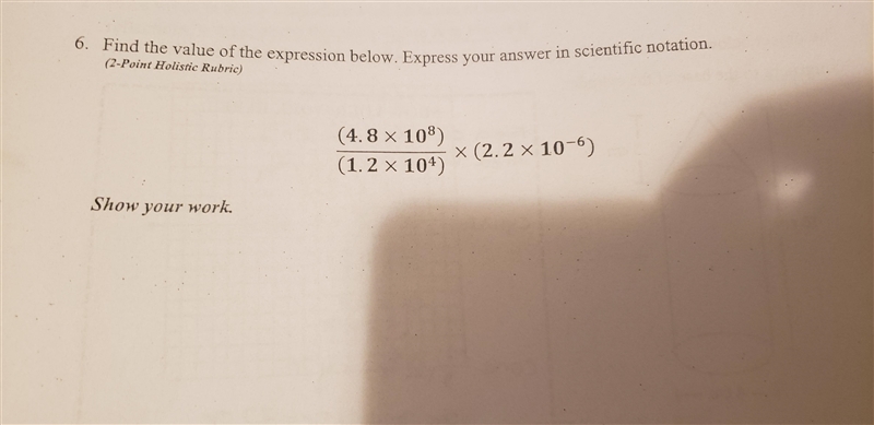 Find the value of the expression below. Express your answer in scientific notation-example-1