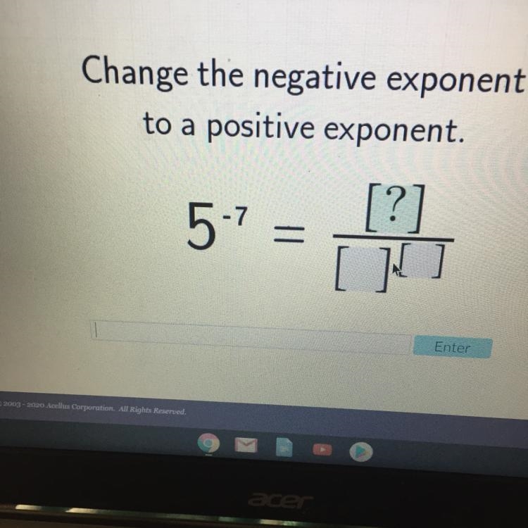 Change the negative exponent to a positive exponent.-example-1