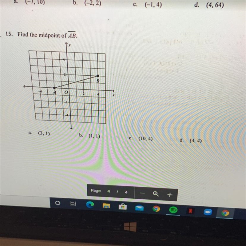 PLEASEEE HELP ASAP FIND THE MIDPOINT OF AB-example-1