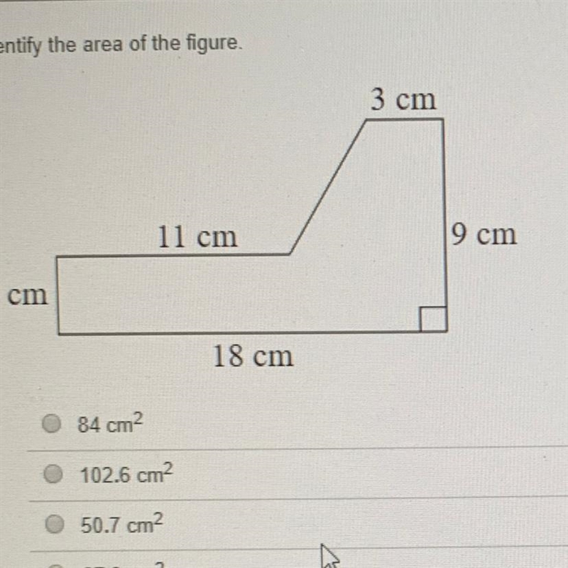 Identify the area of the figure.-example-1