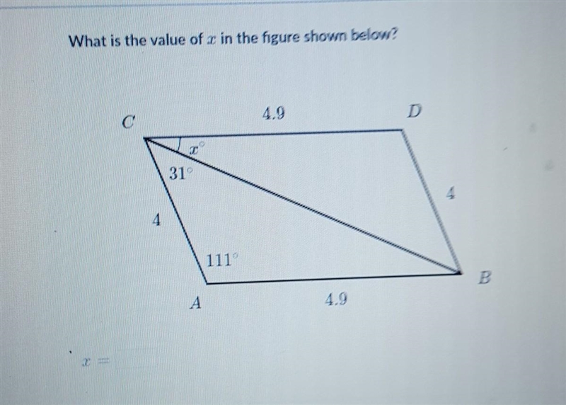 What does x equal ?​-example-1