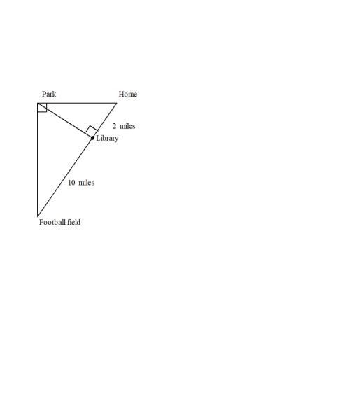 How far is football field to the park? *show your work*-example-1