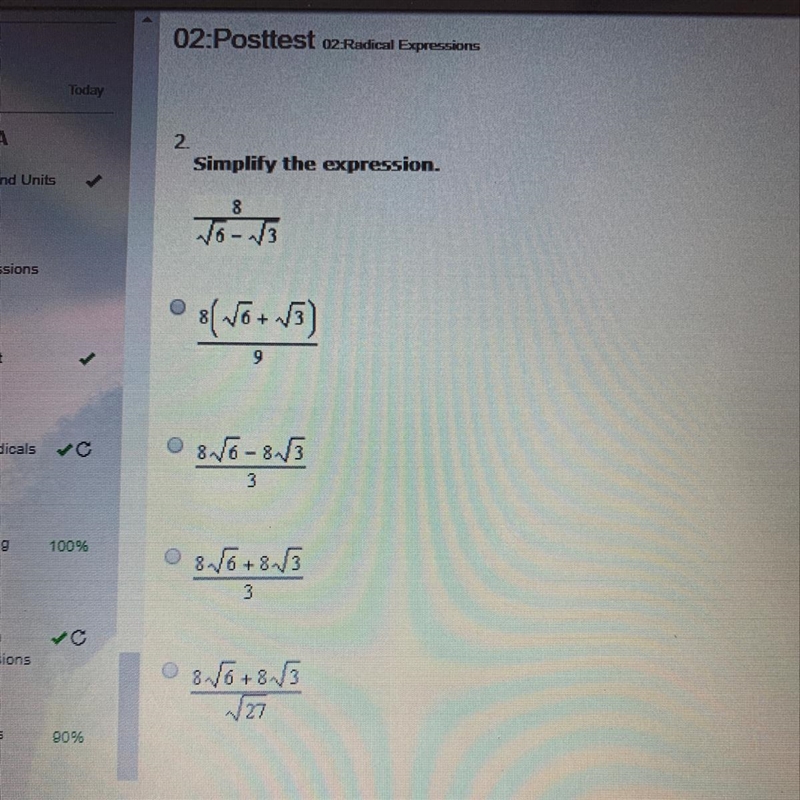 ❗️10 points❗️ 2. simplify the expression. pleasseee-example-1