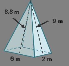 What is the surface area of the rectangular pyramid? ___m2-example-1