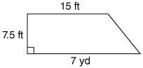 20 POINTS!!!! What is the area of the following trapezoid in square feet? 135 ft^2 165 ft-example-1