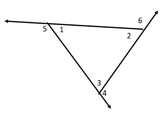 Which of the following is not true? A) m\angle1+m\angle3=m\angle6 B) m\angle1+m\angle-example-1