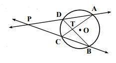 Given: m arc AB = 4x, m arc BC = 3x m arc CD = 2x, m arc DA = 3x Find: m∠APB-example-1