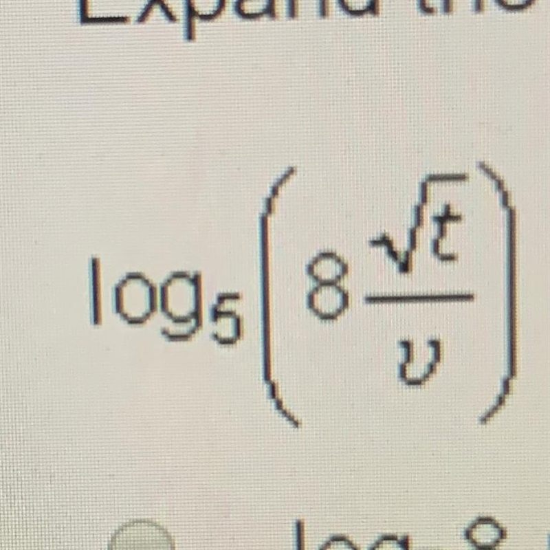 Expand the following logarithmic expression.-example-1