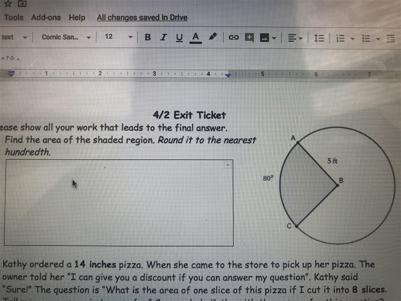 Find the area of the shaded region. Round it to the nearest hundredth.-example-1