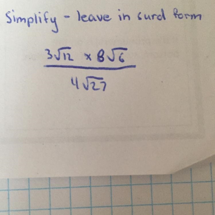 I want to know the working out, the answer should me 4 square root 6-example-1