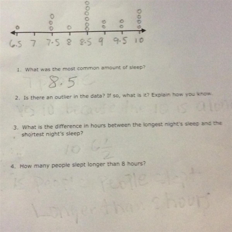 Question 2. Is there an outlier in the data? If so, what is it? Explain how you know-example-1