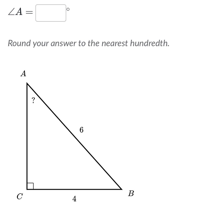 Solve for an angle in right triangles help-example-1