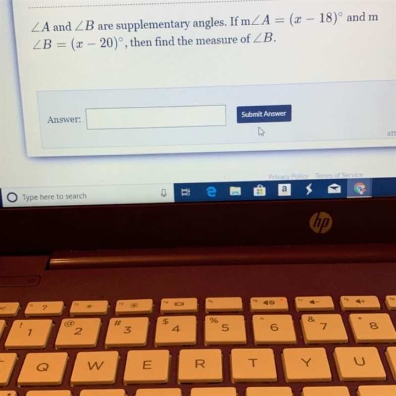 What’s the measure of B-example-1