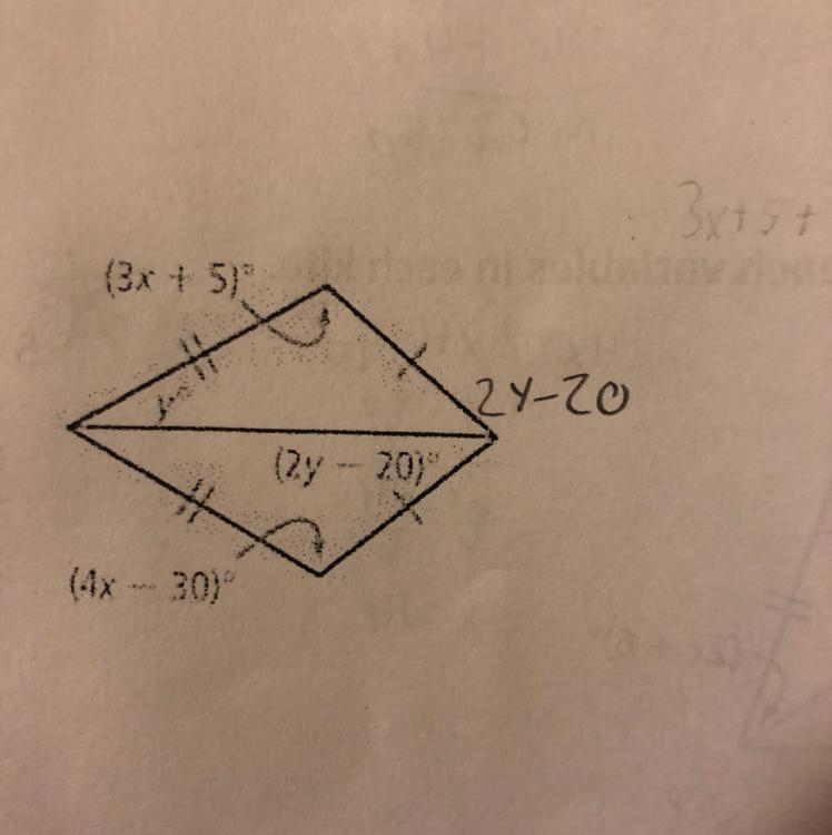 Find each variables in the kite. HELP ME ASAP. PLZZ-example-1