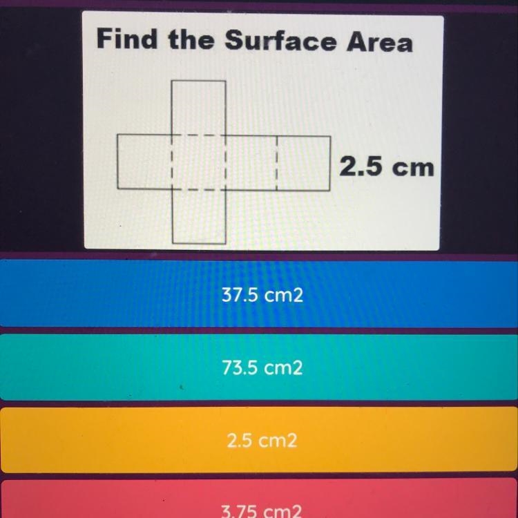 Find the Surface Area 2.5 cm-example-1