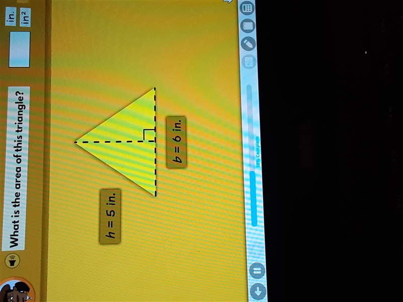 What is the area of this triangle-example-1