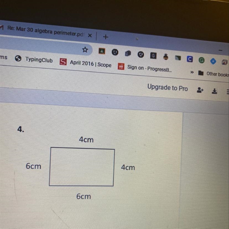 Finding the area of the rectangle-example-1