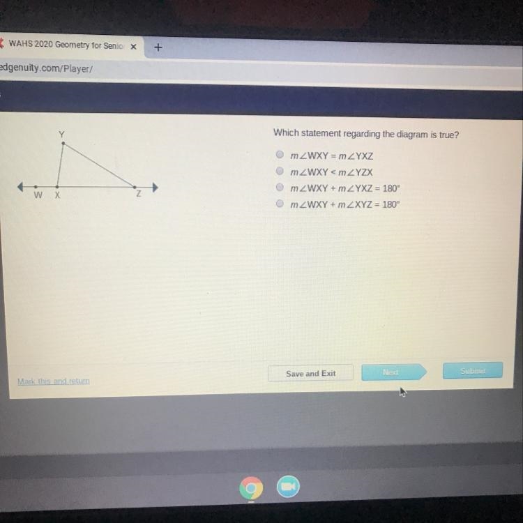 Which statement regarding the diagram is true?-example-1