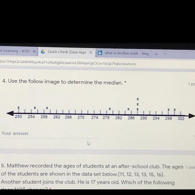 4. Use the follow image to determine the median. *-example-1