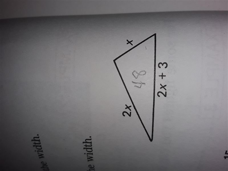 The perimeter of the triangle shown is 48. Find the value of X-example-1