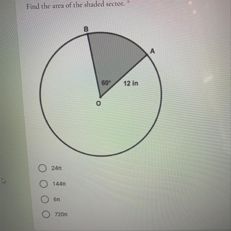 Find the area of the shaded sector,-example-1