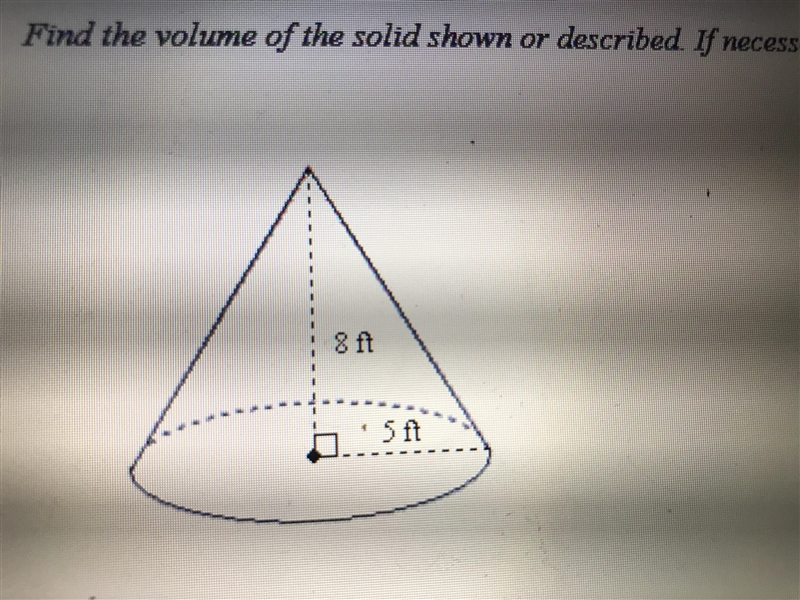 What is the volume of the cone.-example-1