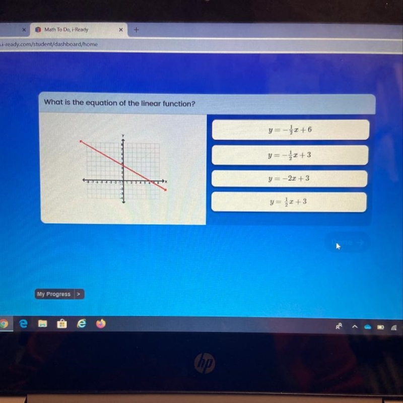 What is the equation of the linear function ?-example-1