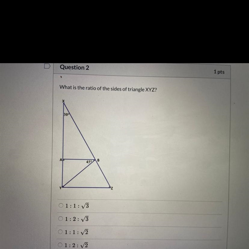 What is the ratio of the sides of triangle XYZ? Please help me with this-example-1