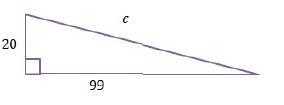 What is the length of the hypotenuse of the right triangle shown below?-example-1