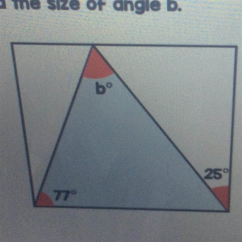 Find the size of angle b.-example-1