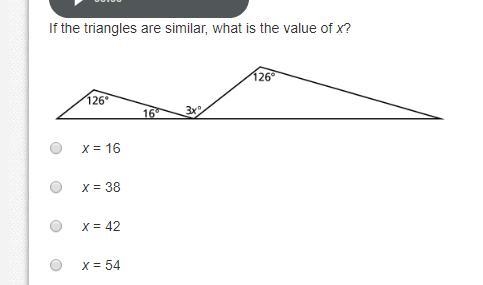 If the triangles are similar, what is the value of x?-example-1