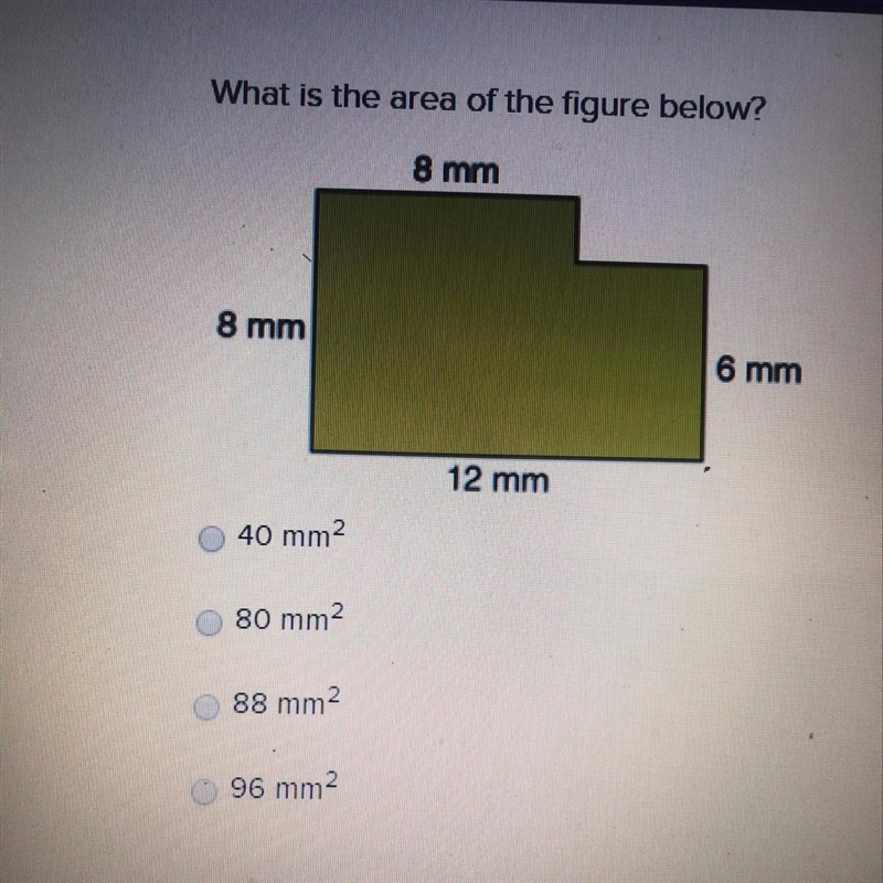 What is the area of this figure below-example-1