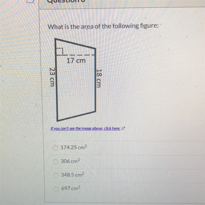 What is the area of the following figure?-example-1