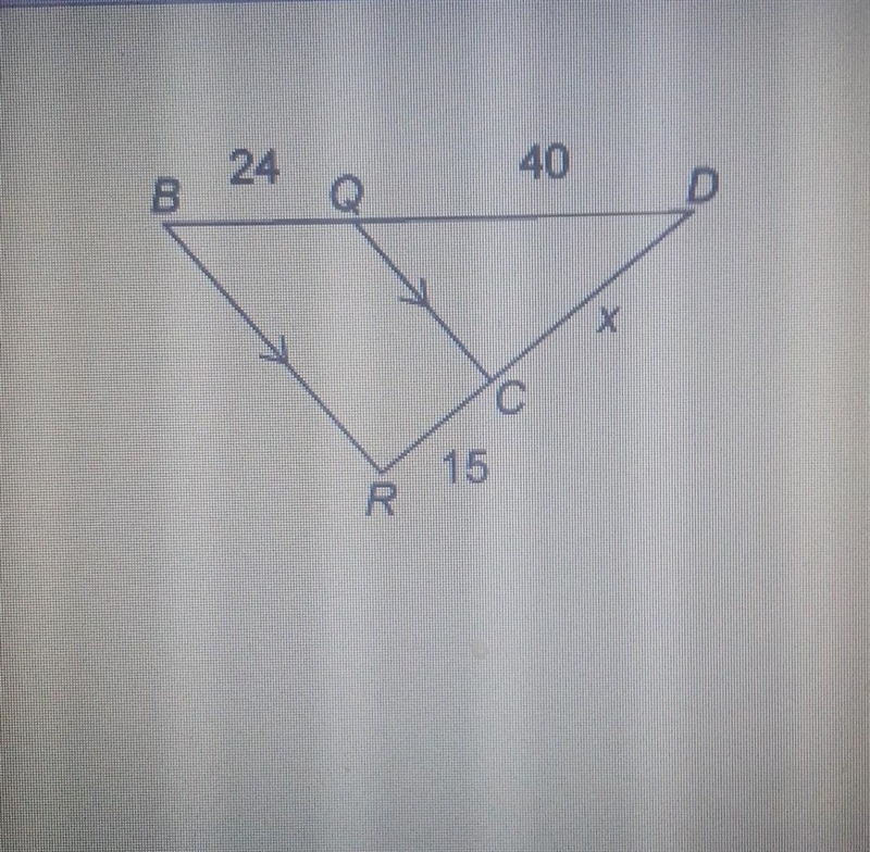 What is the value of x? _____ Units​-example-1