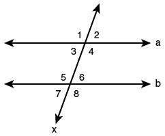 Given 1 = 123° and 8 = 7z + 11. What is the value of z, if lines a and b are parallel-example-1