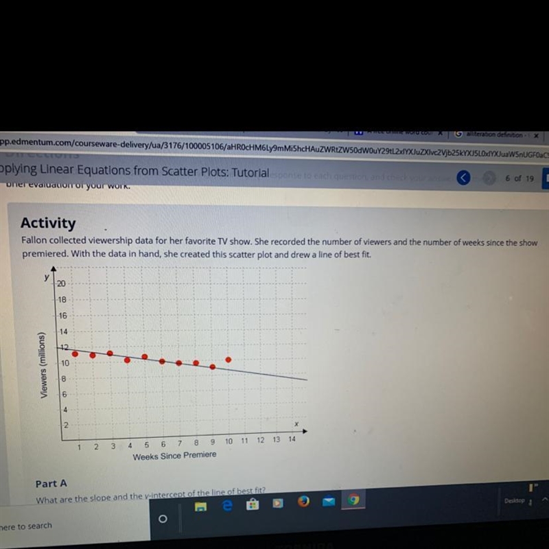 What does the y-intercept mean in terms of the problem?-example-1