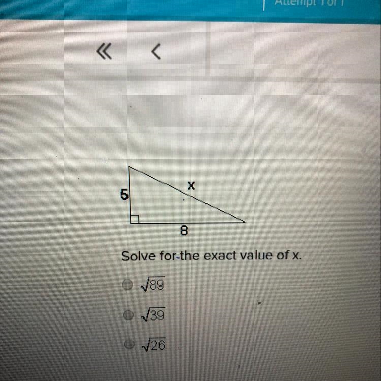 Solve for the exact value of x.-example-1