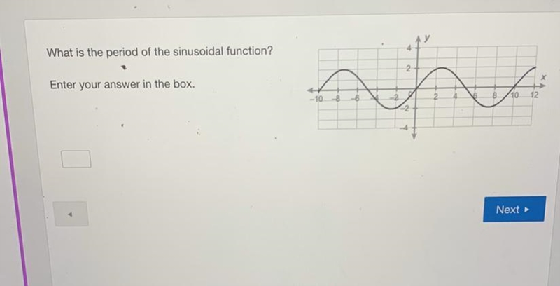 1. What is the period of the sinusoidal function? Please help thank you-example-1