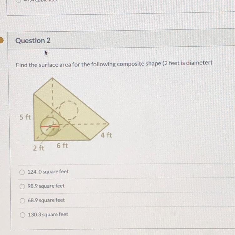 Find the surface area of the following composite shape.-example-1