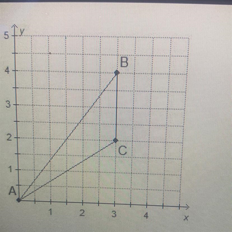 What is the area of triangle ABC? 0 2.5 square units 3 square units 3.5 square units-example-1